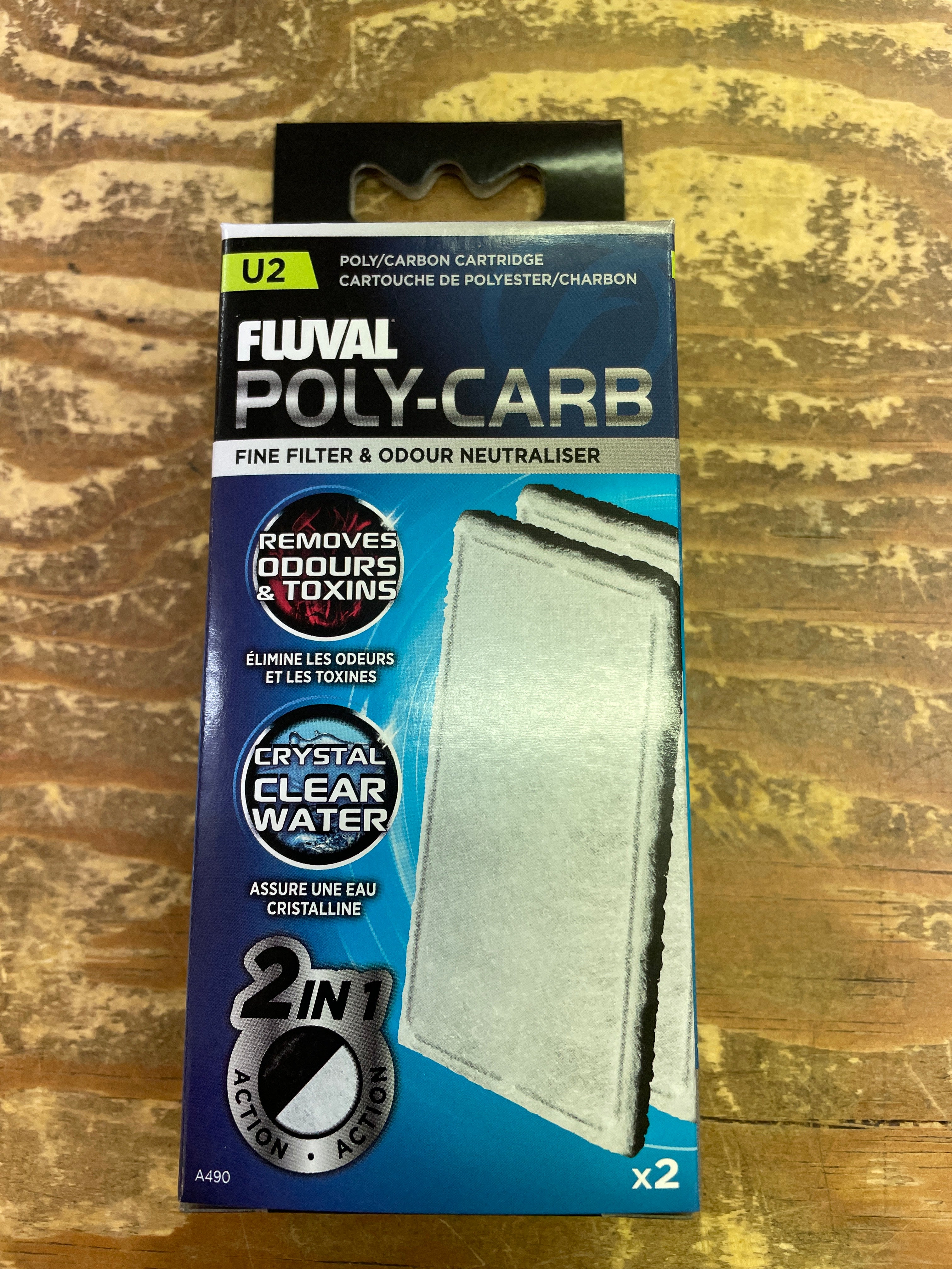 Fluval U2 Poly/Carbon Cartridge - 2 Pack Filter Media Fluval