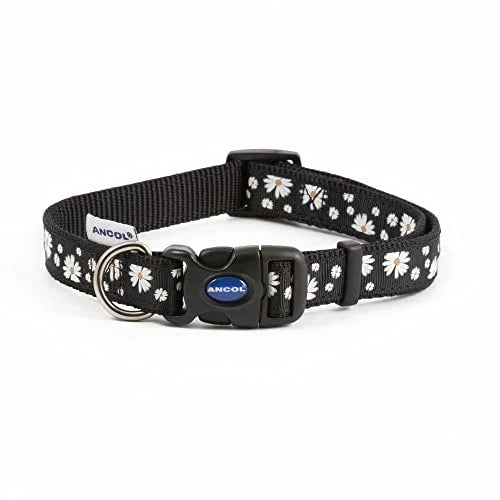 FASHION COLLAR BLACK DAISY ADJUSTABLE Dog accessories Ancol
