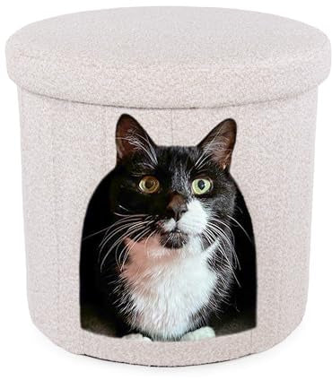 Rosewood catwalk boucle food-away cat den Pet Market