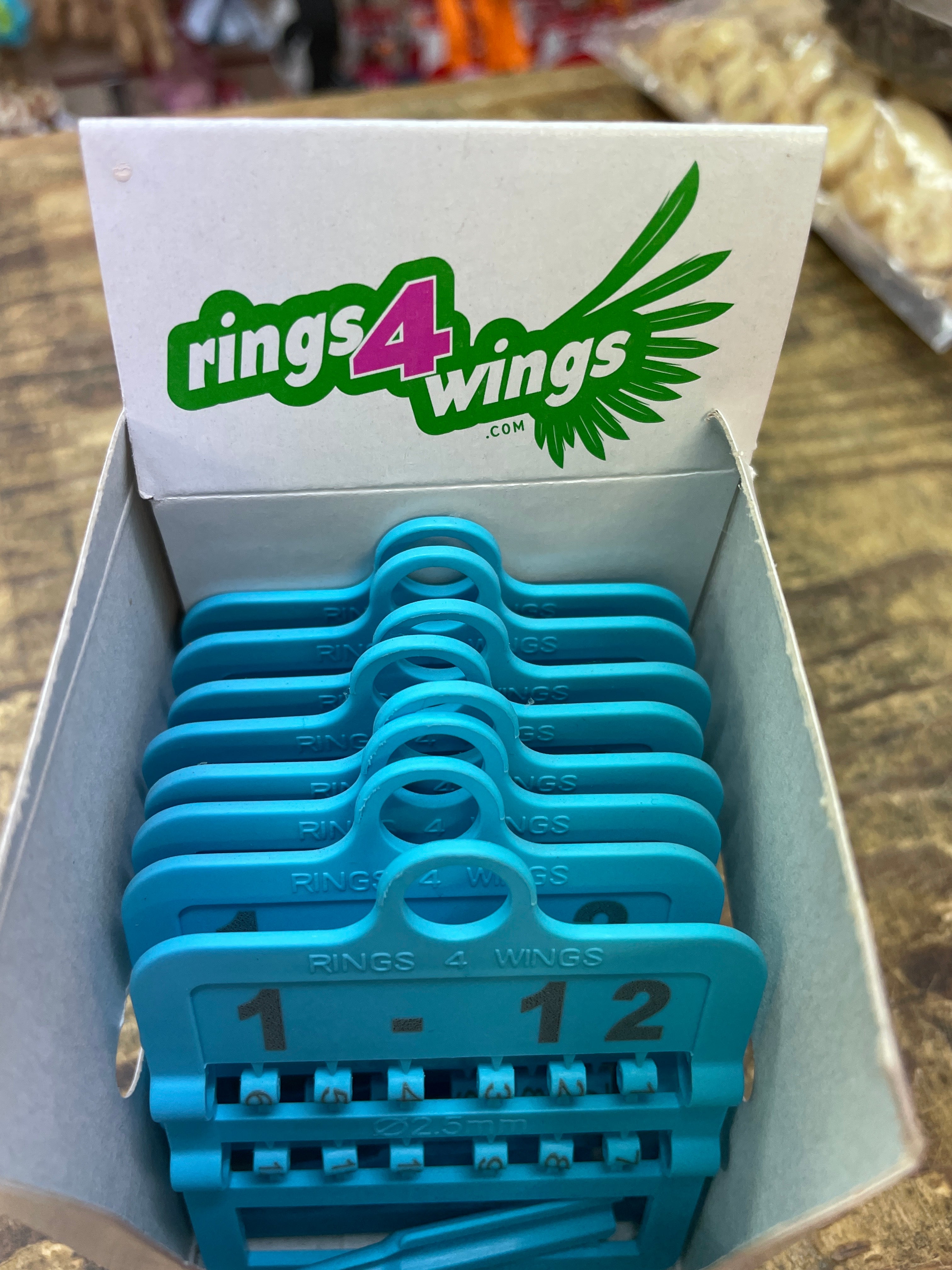 Rings 4 Wings Blue 2.5mm x12 the Pet MARKET