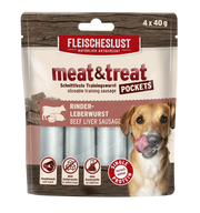 Fleischeslust Meat&Treat Pockets Beef Liver Sausage 4x40g