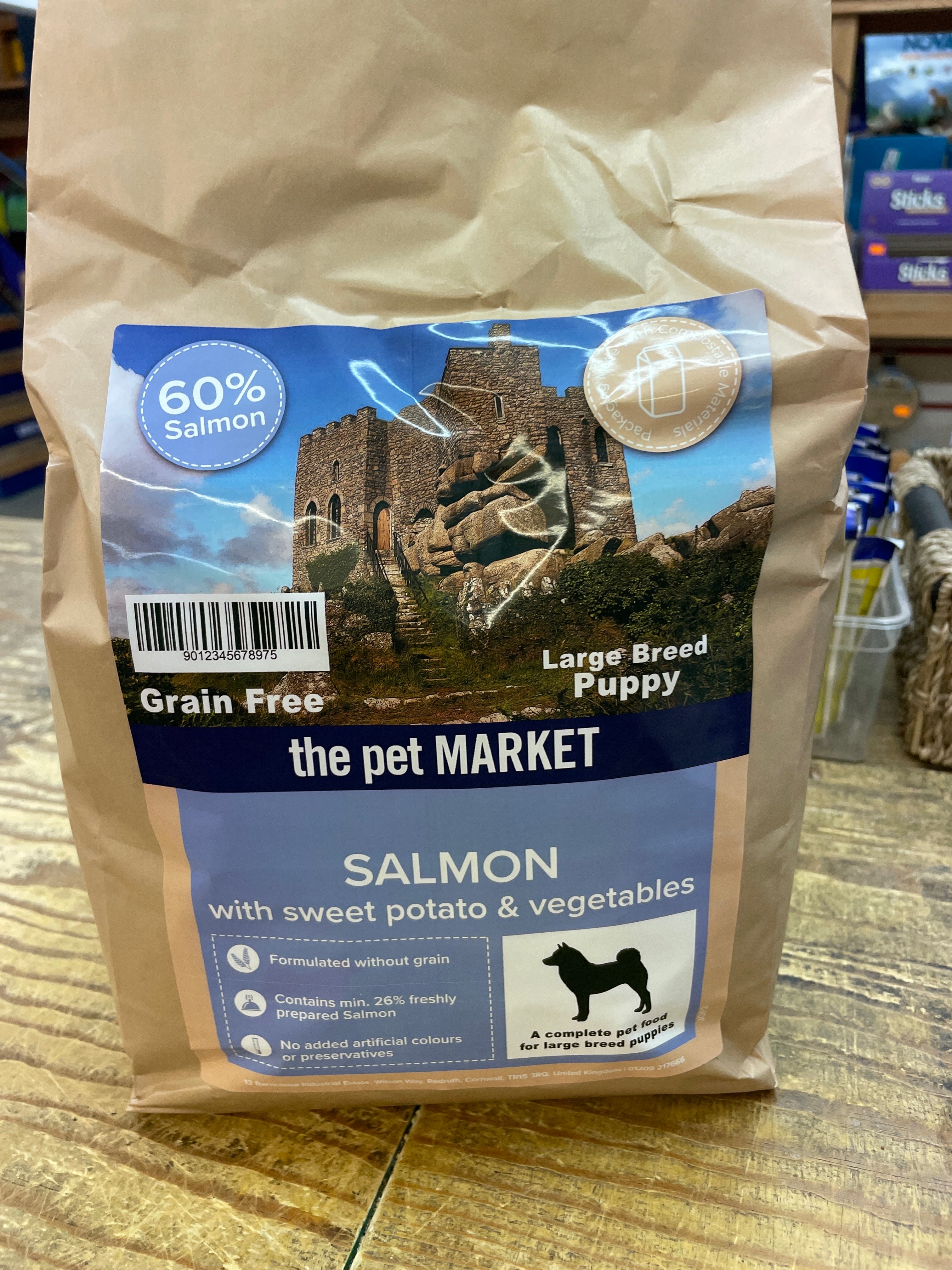 Salmon With Sweet Potato & Vegetables Large Breed Puppy 2kg Pet Market