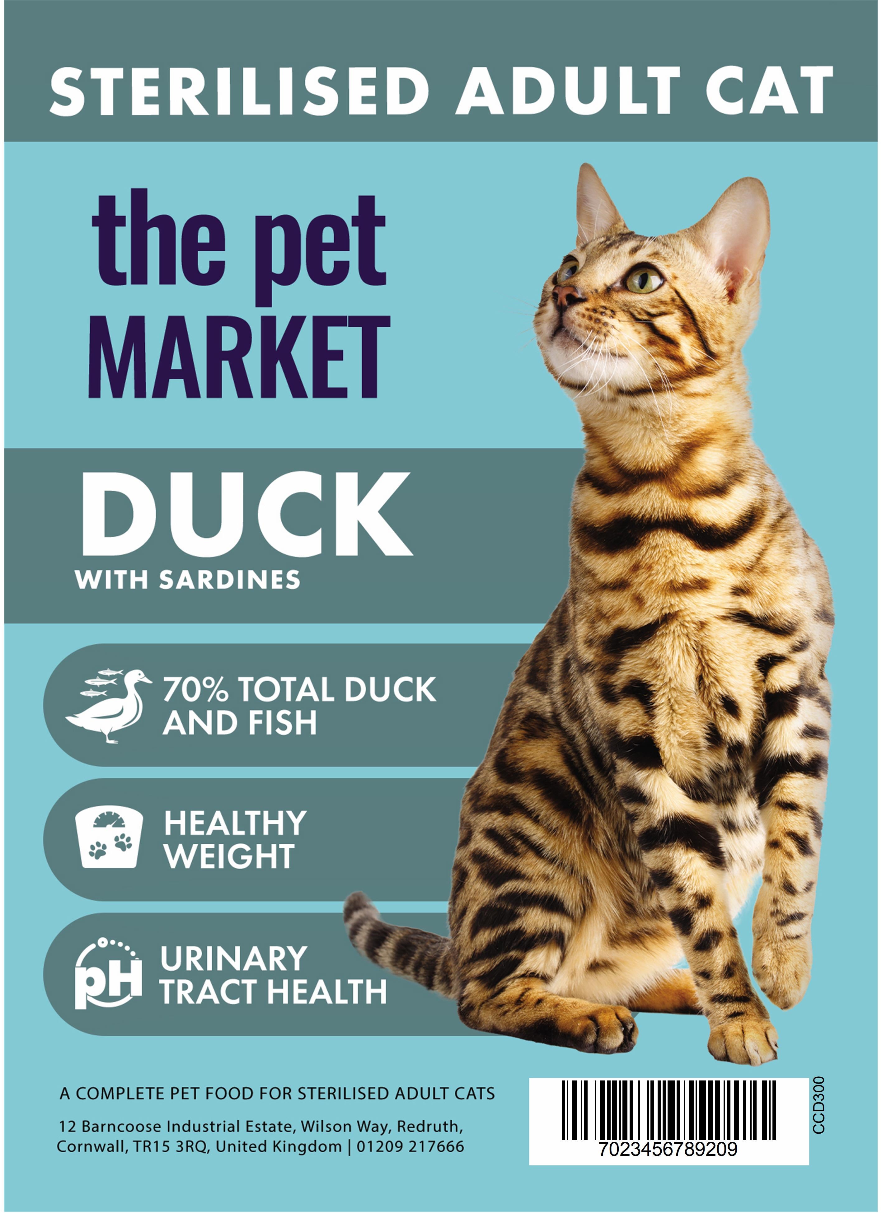 Pet Market Duck with Sardines Cat food 1.5kg the Pet MARKET