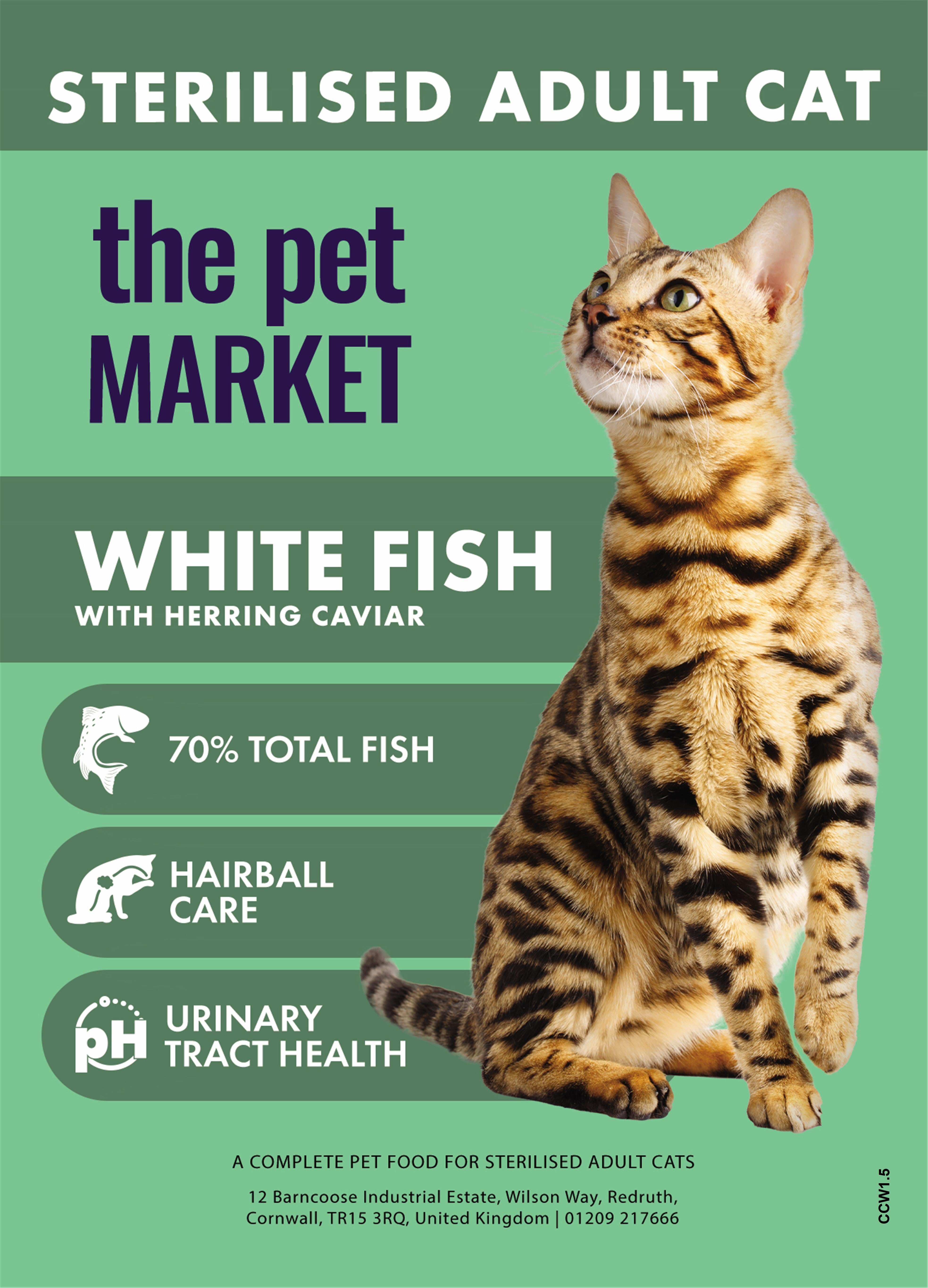 White Fish With Herring & Caviar Cat Food 5kg Pet Market