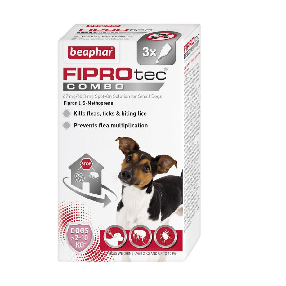 Beaphar FIPROtec® COMBO Flea & Tick Spot-On for Dogs (2-10kg) Flea Treatment Beaphar