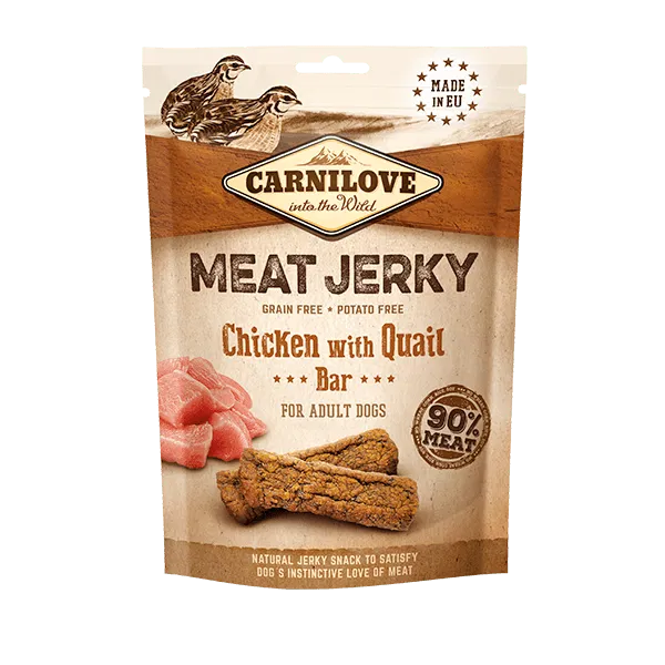 Carnilove meat jerky chicken with quail bar Pet Market