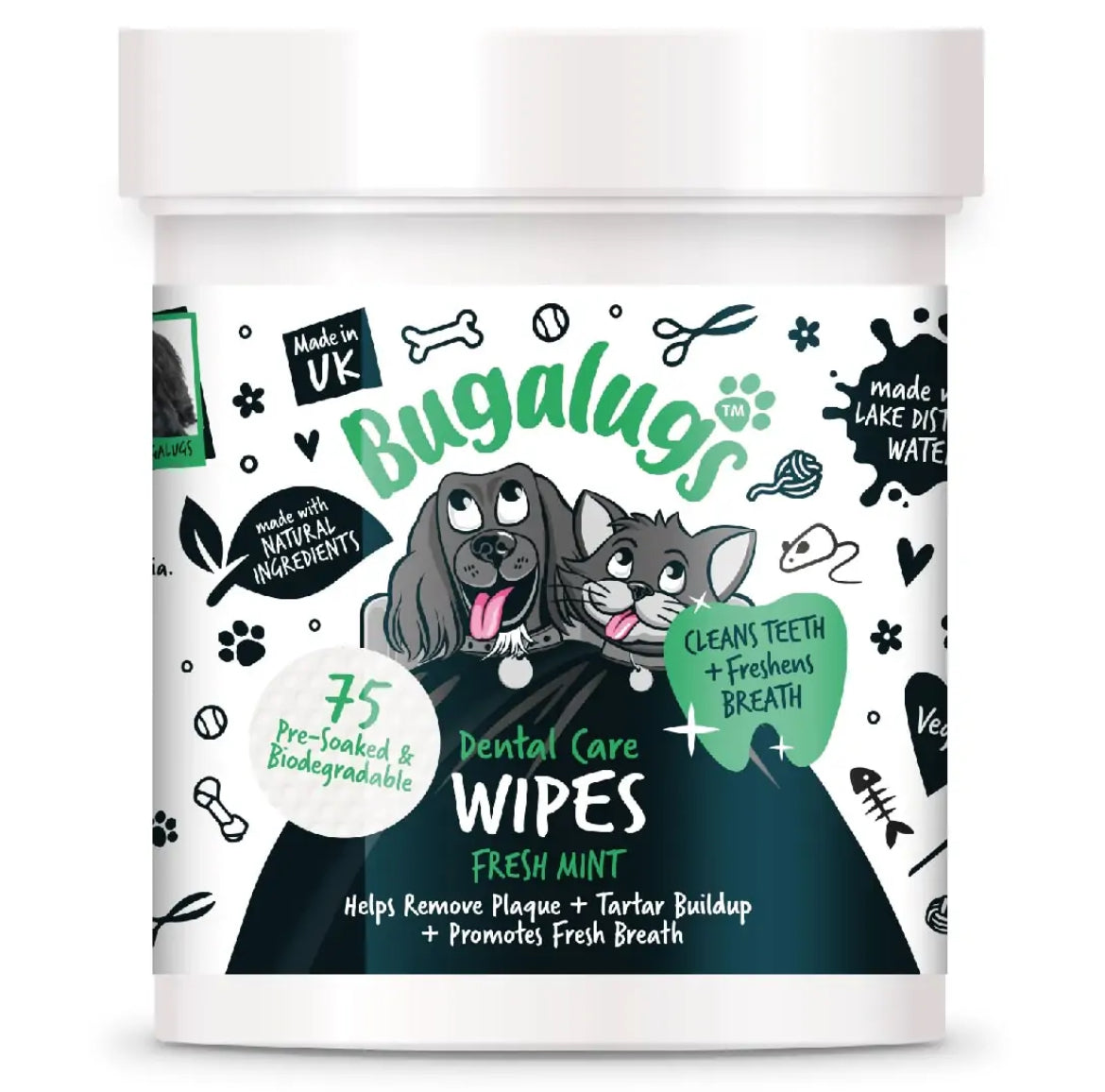Bugalugs Dental Care Wipes Grooming Bugalugs