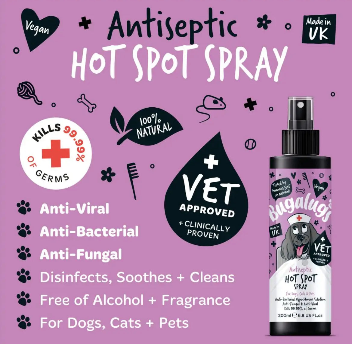 Bugalugs Antiseptic Hot Spot spray Wound Care Bugalugs