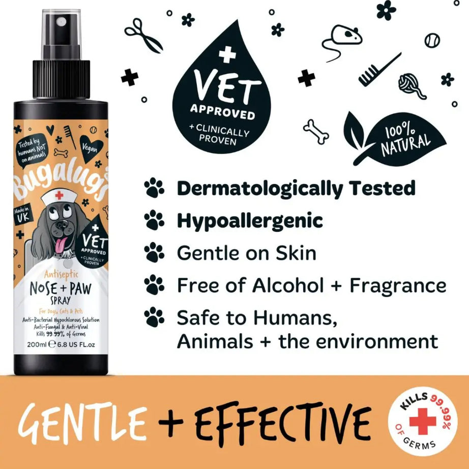 Bugalugs Antiseptic Nose & Paw Spray Grooming Bugalugs