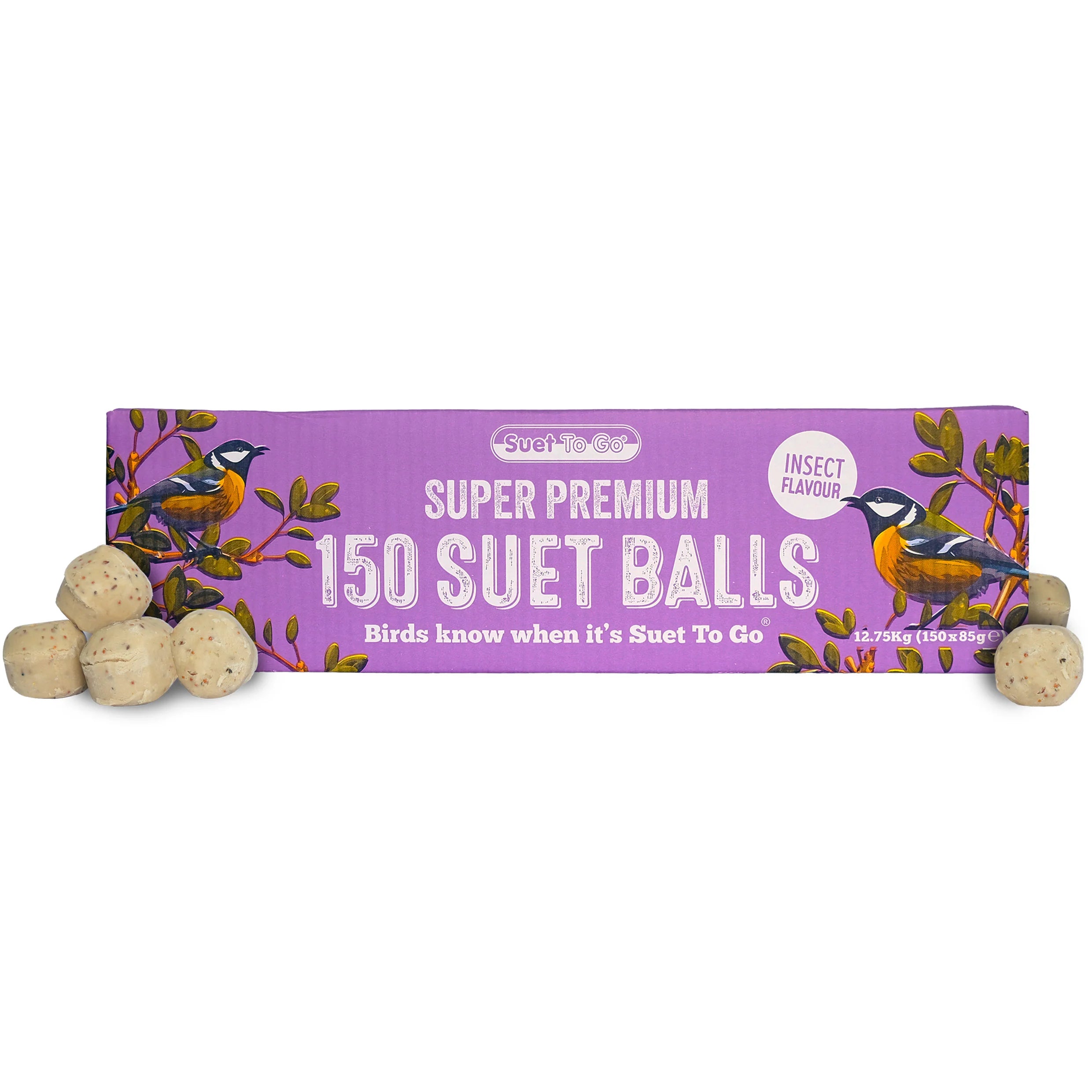 Suet To Go Insect 150 Suet Balls Box, 150's Bird - Food Pet Market