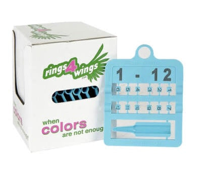 Rings 4 Wings Blue 2.5mm x12 the Pet MARKET