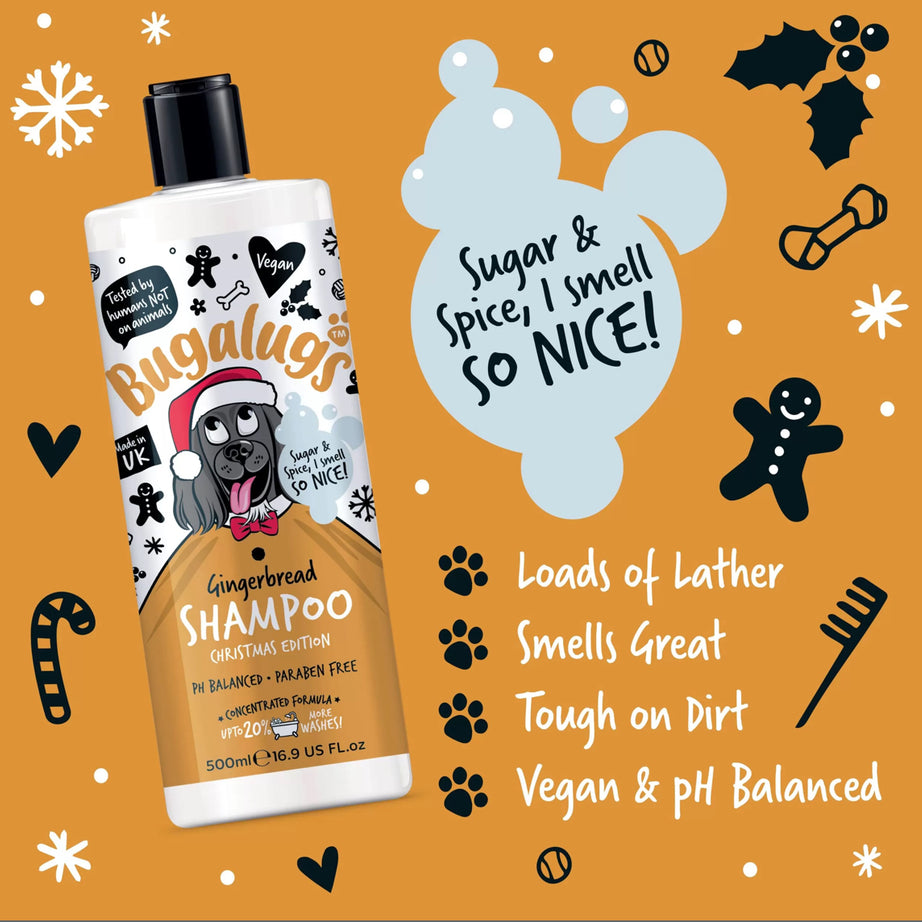 Bugalugs Christmas Edition: Gingerbread Shampoo 500ml Bugalugs