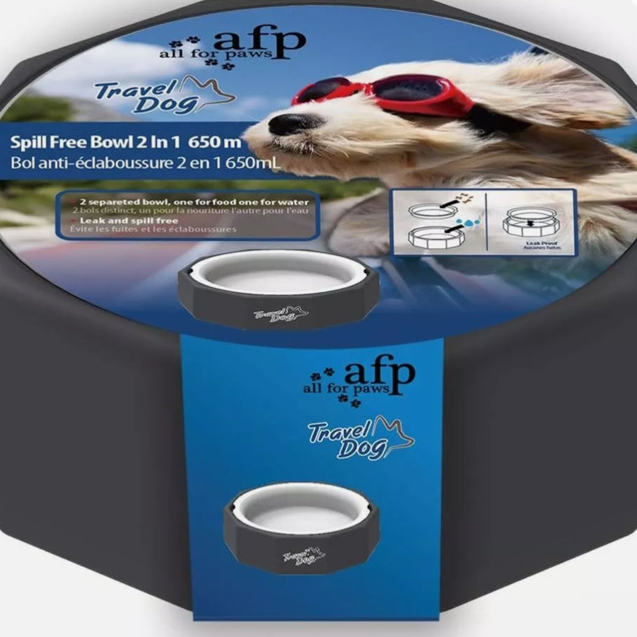 AFP 2n1 Water n Food Travel Bowl All For Paws
