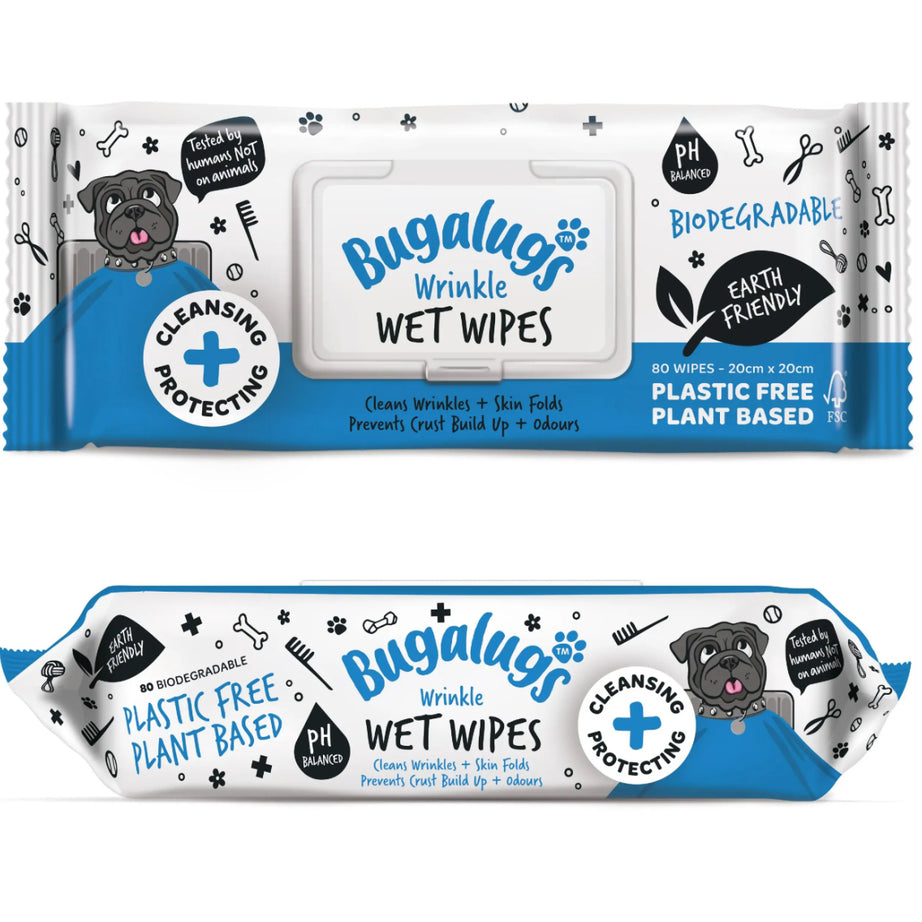 Bugalugs Wrinkle Wet Wipes Grooming Bugalugs