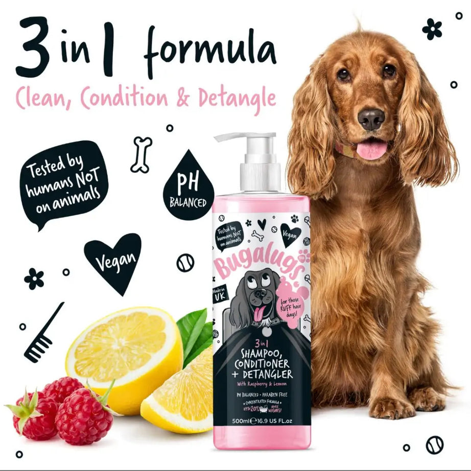 Bugalugs 3 in 1 shampoo, conditioner & detangler Bugalugs
