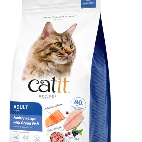 Catit Recipes Adult Poultry Recipe with Ocean Fish Cat Food 2kg Catit