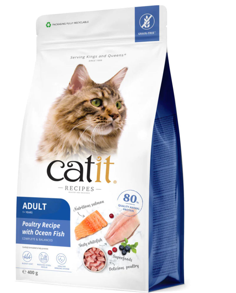Catit Recipes Adult Poultry Recipe with Ocean Fish Cat Food 2kg Catit