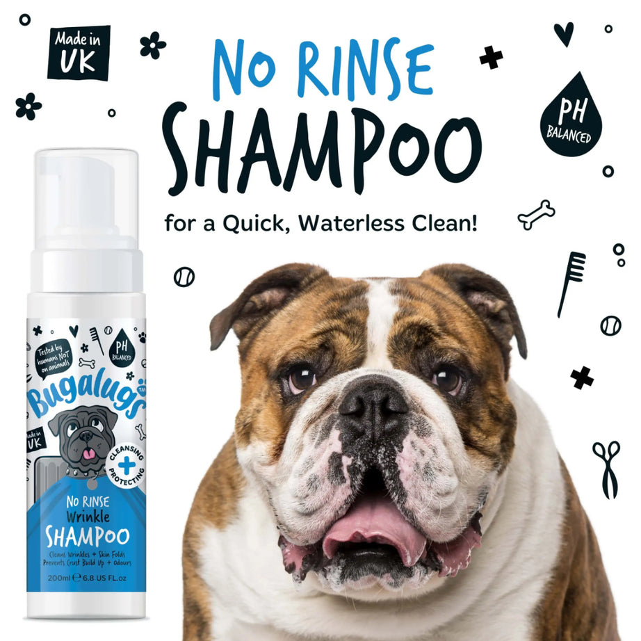 Bugalugs No Rinse Wrinkle Shampoo 250ml Grooming Bugalugs