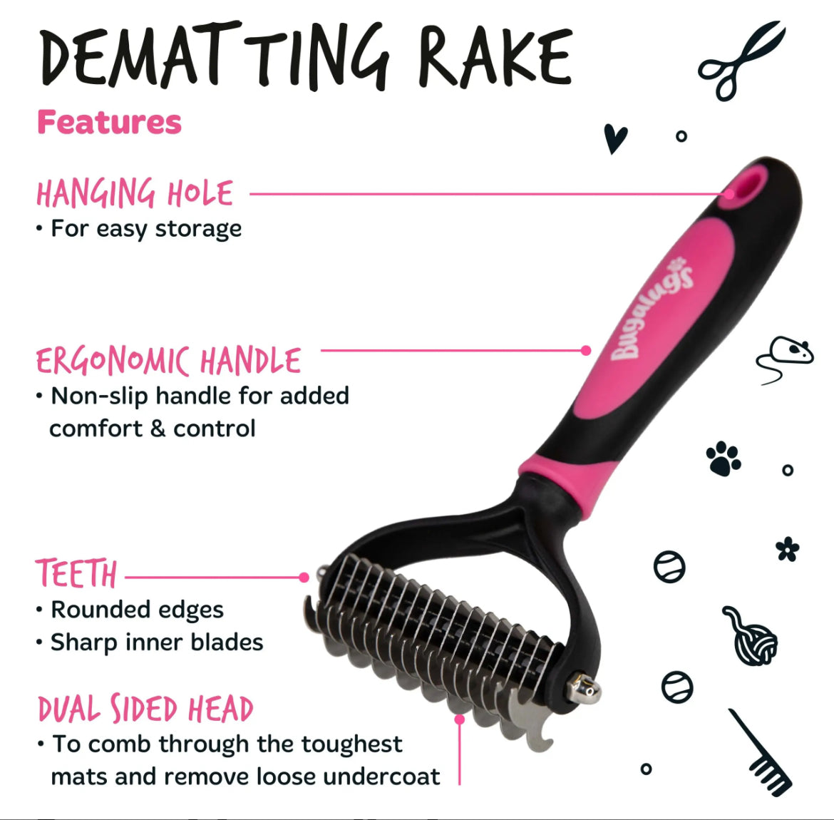 Bugalugs Dematting Rake Bugalugs