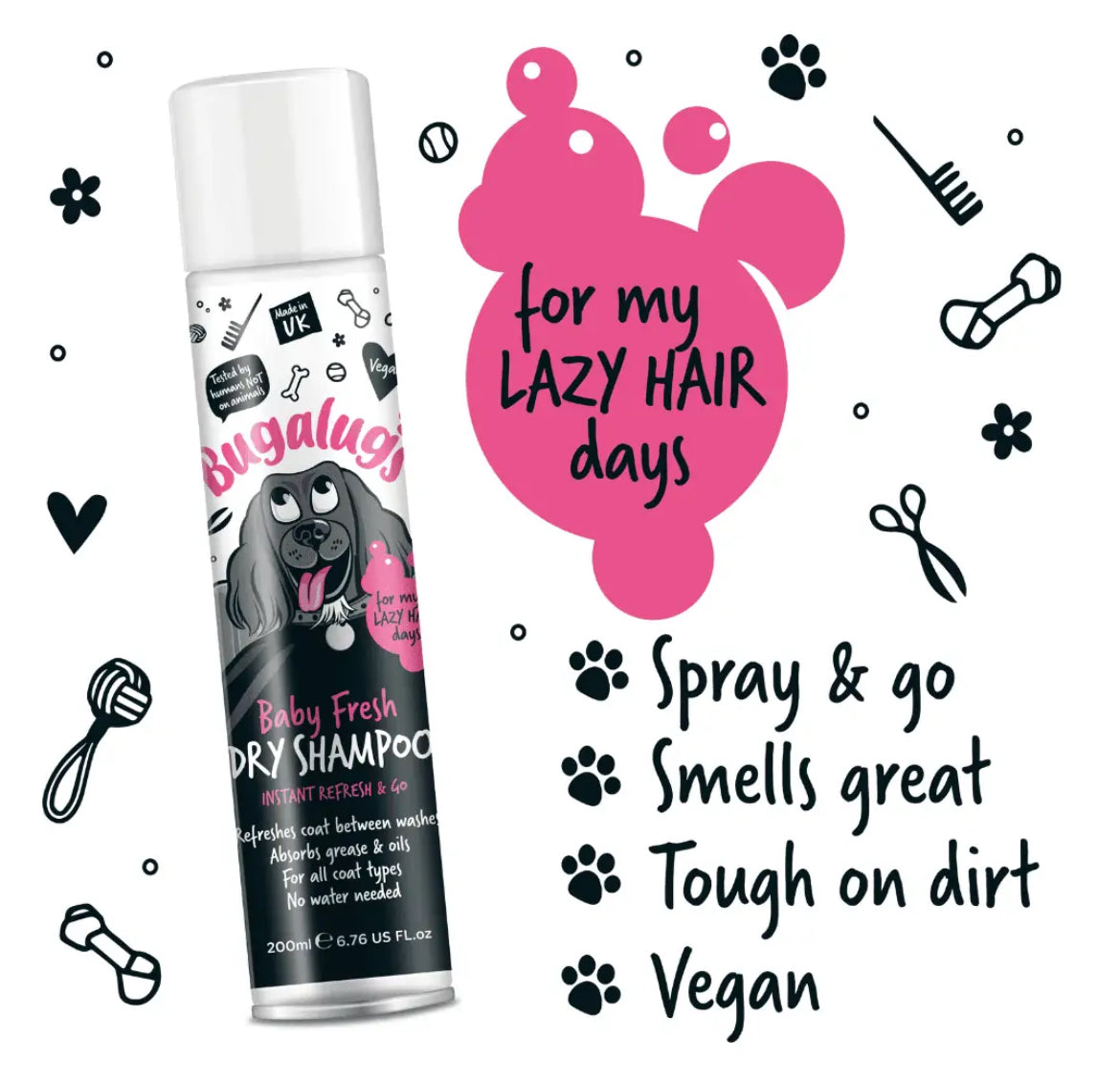Bugalugs Baby Fresh Dry Shampoo Grooming Bugalugs
