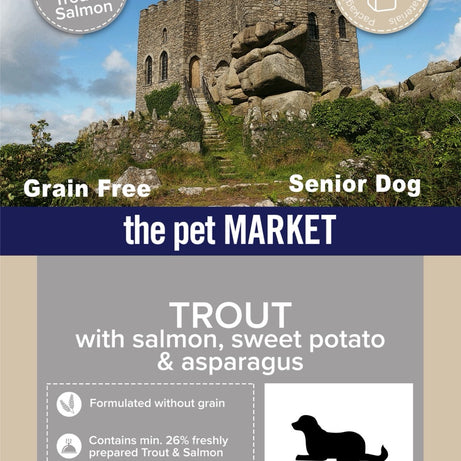Grain Free Senior Dog Trout Dry Complete kibble the Pet MARKET