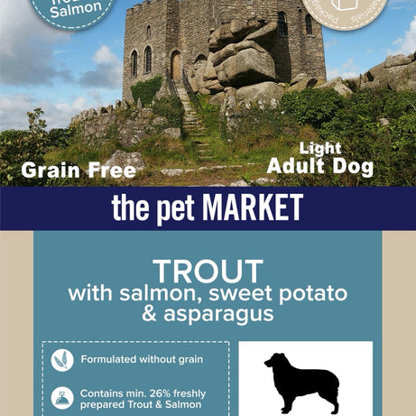 Grain Free Light Adult Dog Trout Dry Complete kibble the Pet MARKET