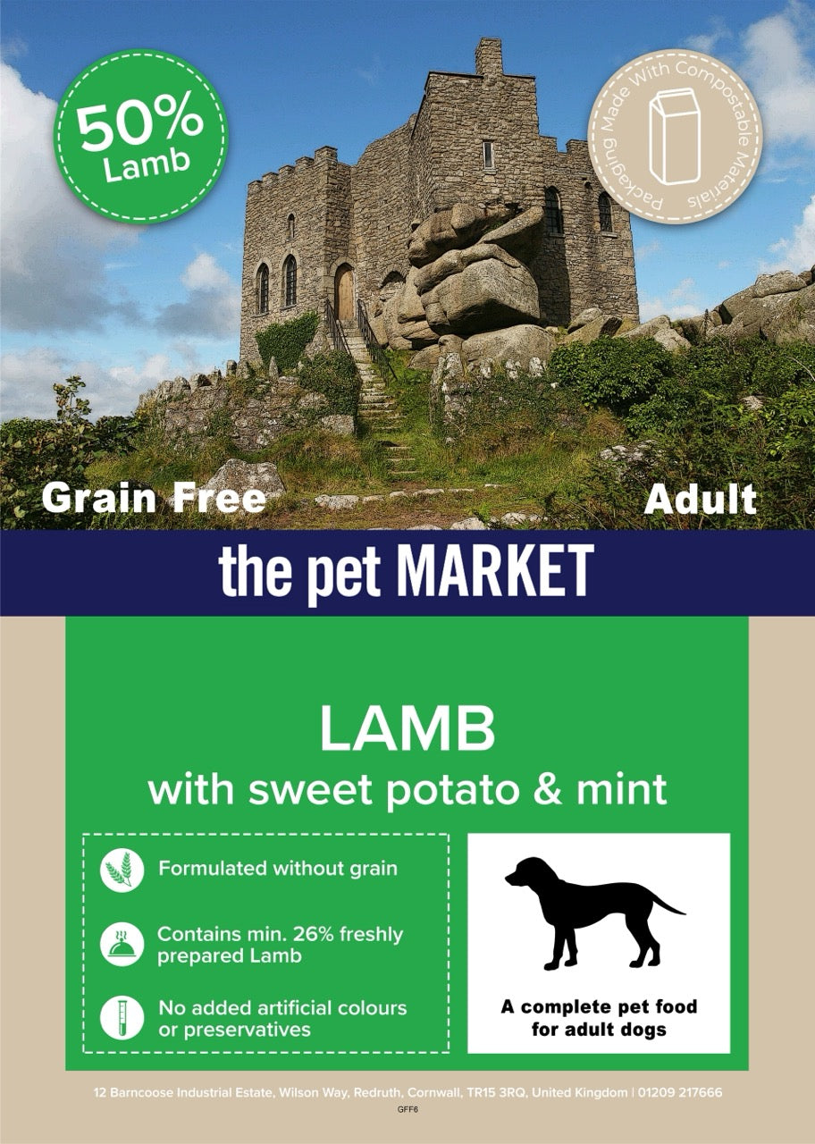 Grain Free Adult Dog Lamb Dry Complete kibble the Pet MARKET