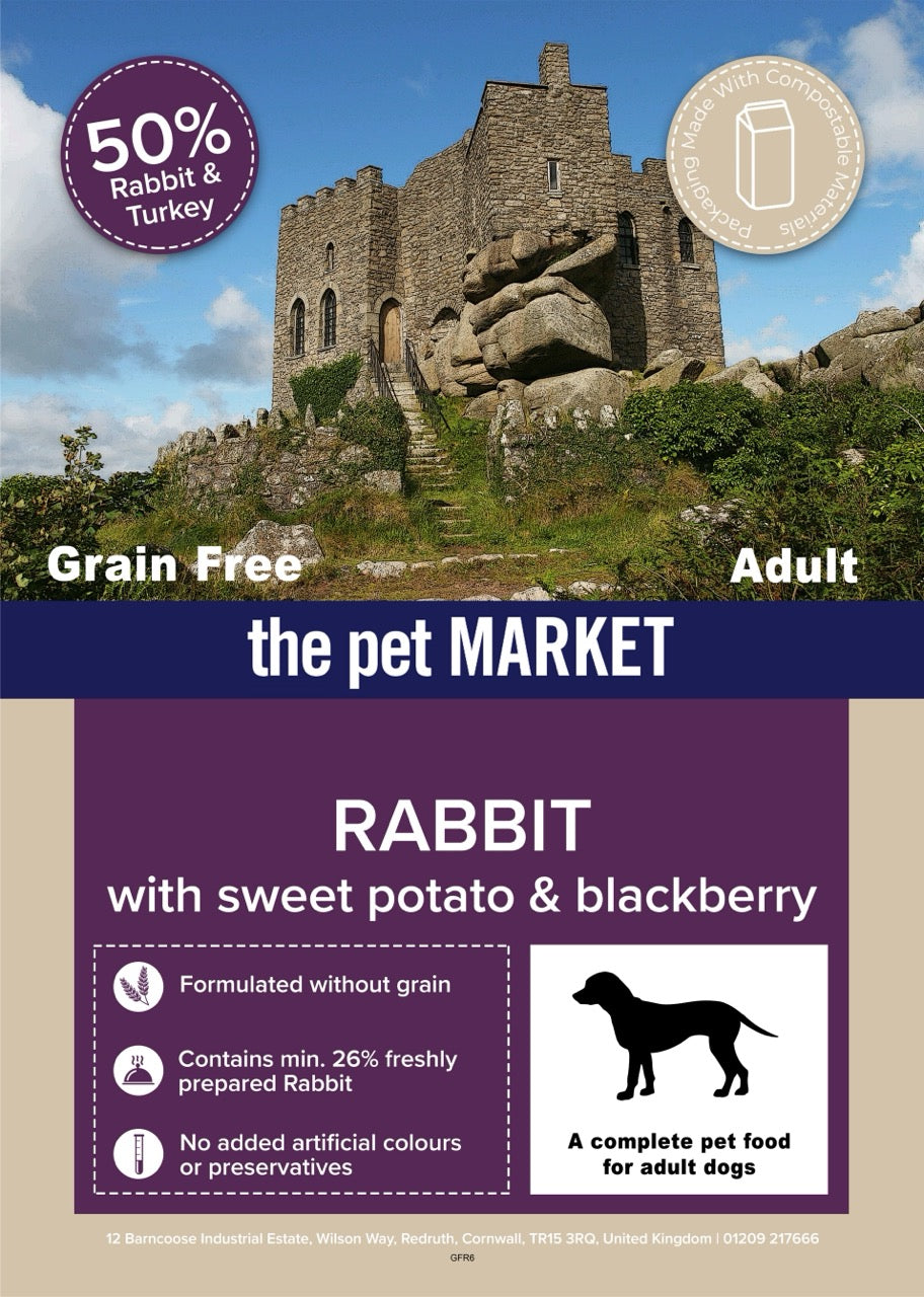 Grain Free Adult Dog Rabbit Dry Complete kibble the Pet MARKET