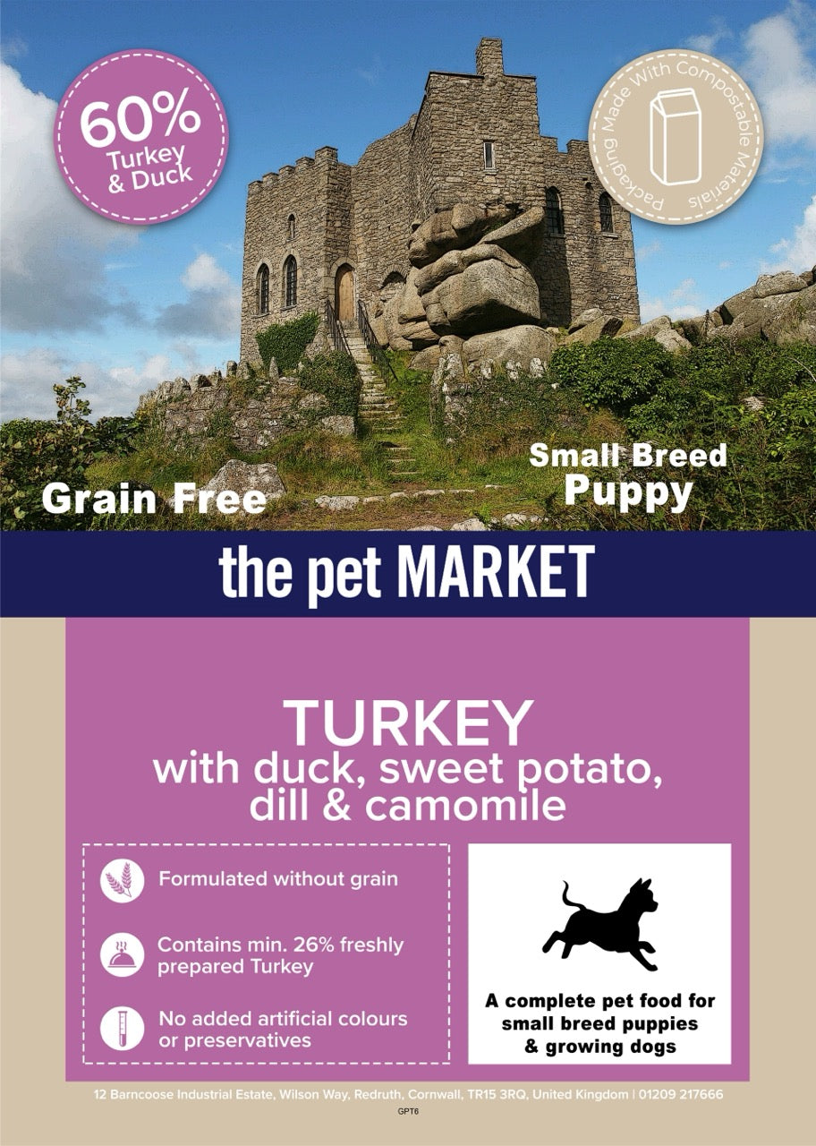Grain Free Small Breed Puppy Turkey Dry Complete kibble the Pet MARKET