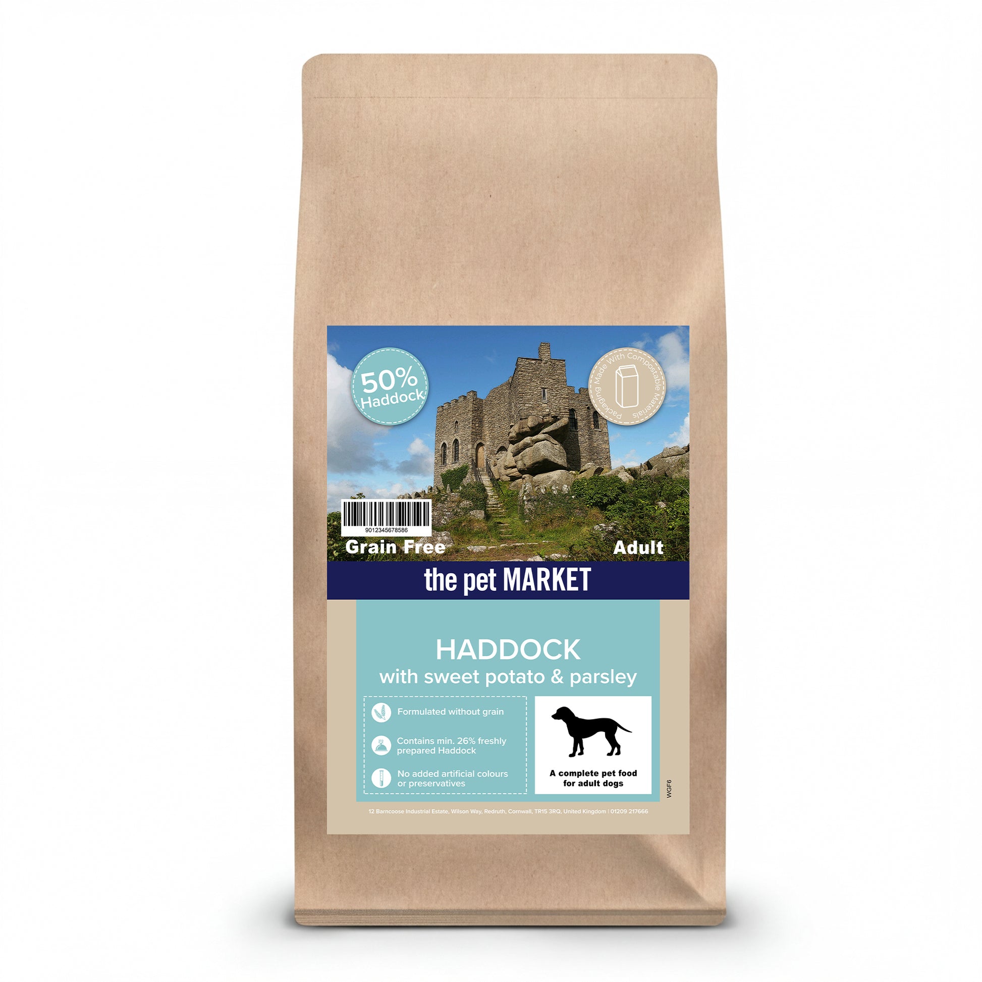 Grain Free Adult Dog Haddock Dry Complete kibble the Pet MARKET