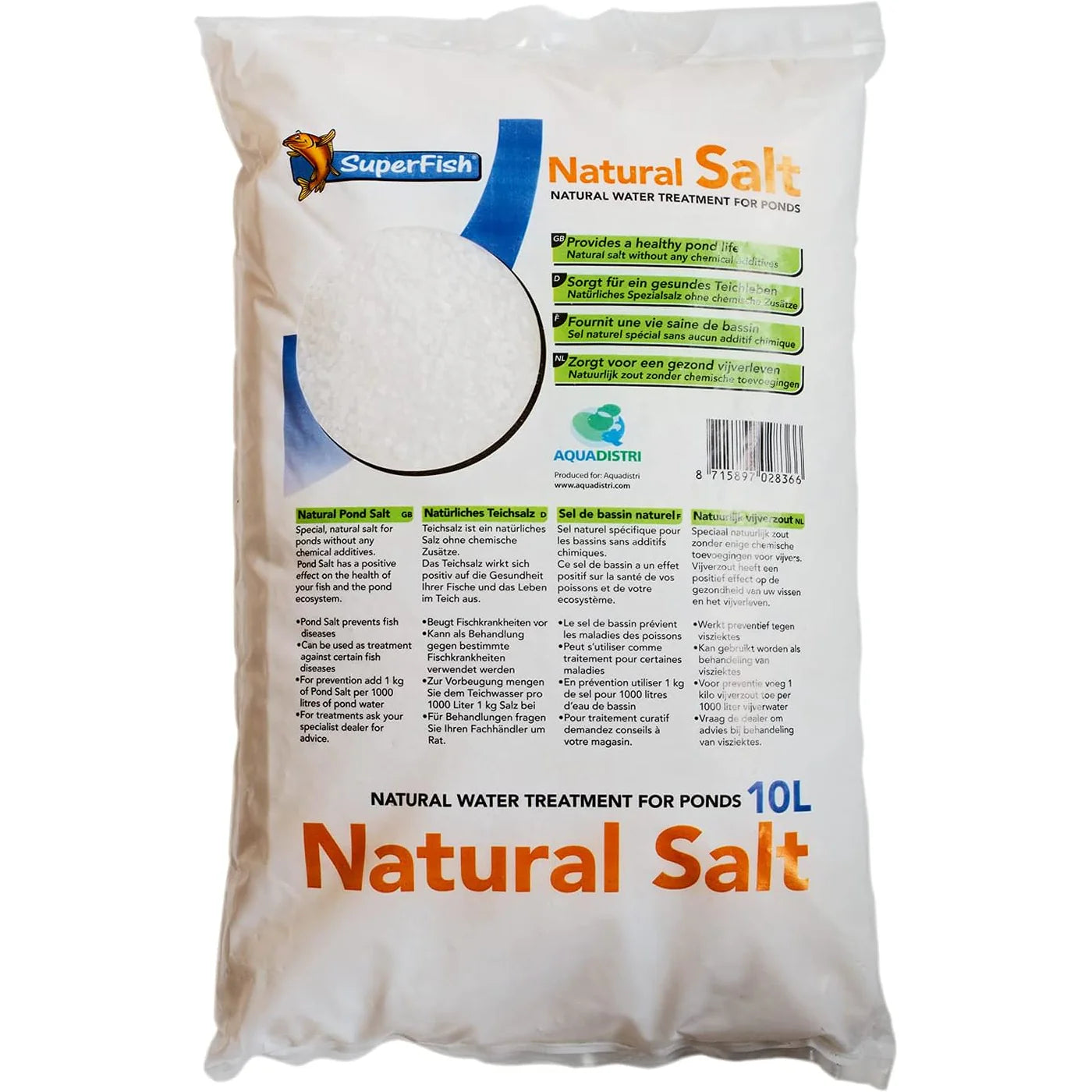 SuperFish POND NATURAL SALT BAG 10 L Pond - Accessories Superfish