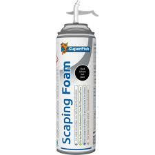 Superfish Scaping Foam 375ml Black Expanding Foam Aquarium Background King British