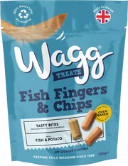 Wagg Fish Fingers and Chips Treats 125g DOG - TREAT Wagg