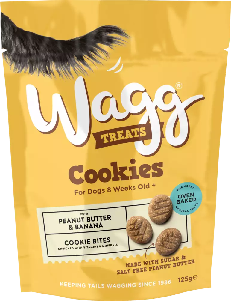 Wagg Cookie Treats Peanut and Banana 125g DOG - TREAT Wagg