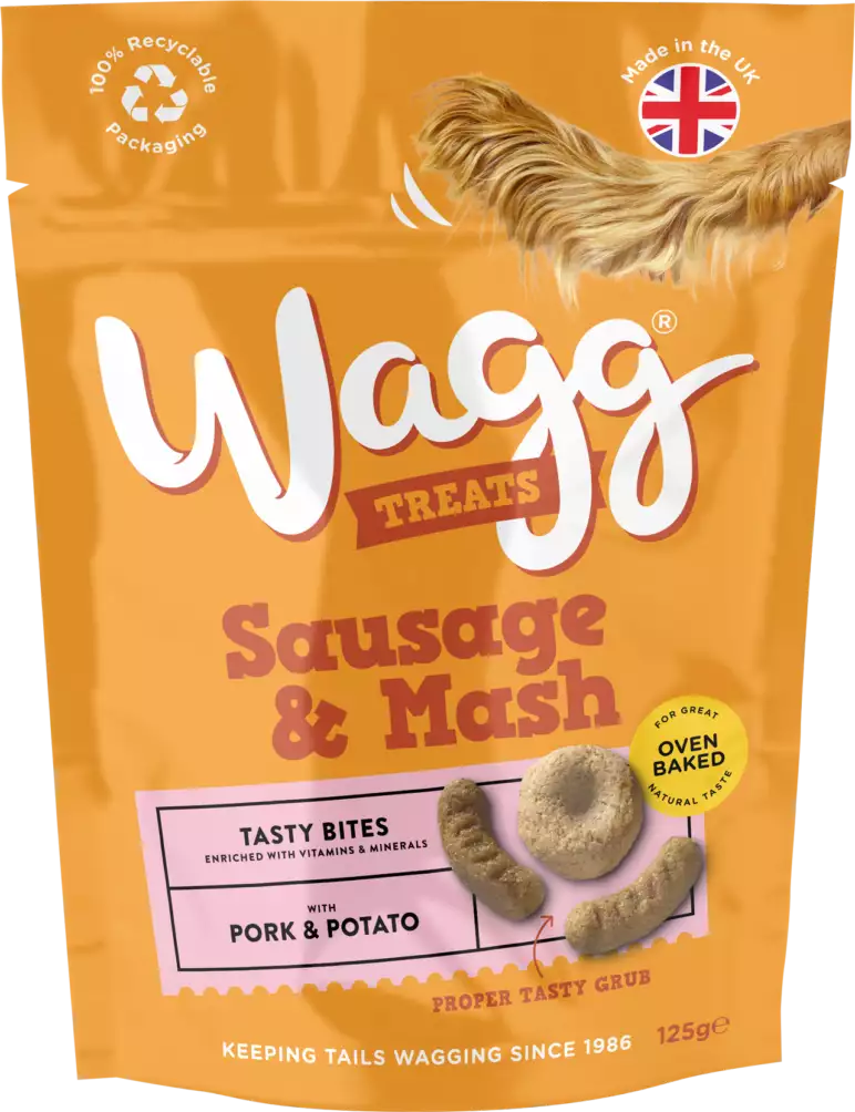 Wagg Sausage & Mash Treats, 125g DOG - TREAT Wagg