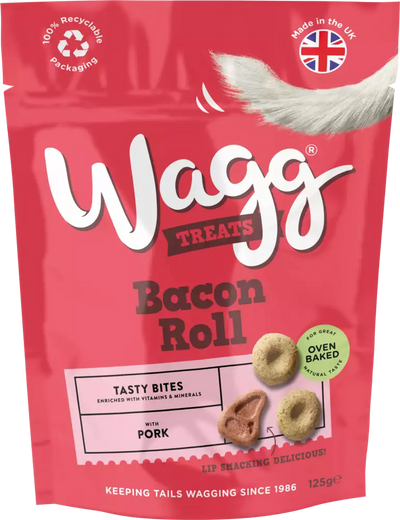 Wagg Bacon Roll Treats 125g