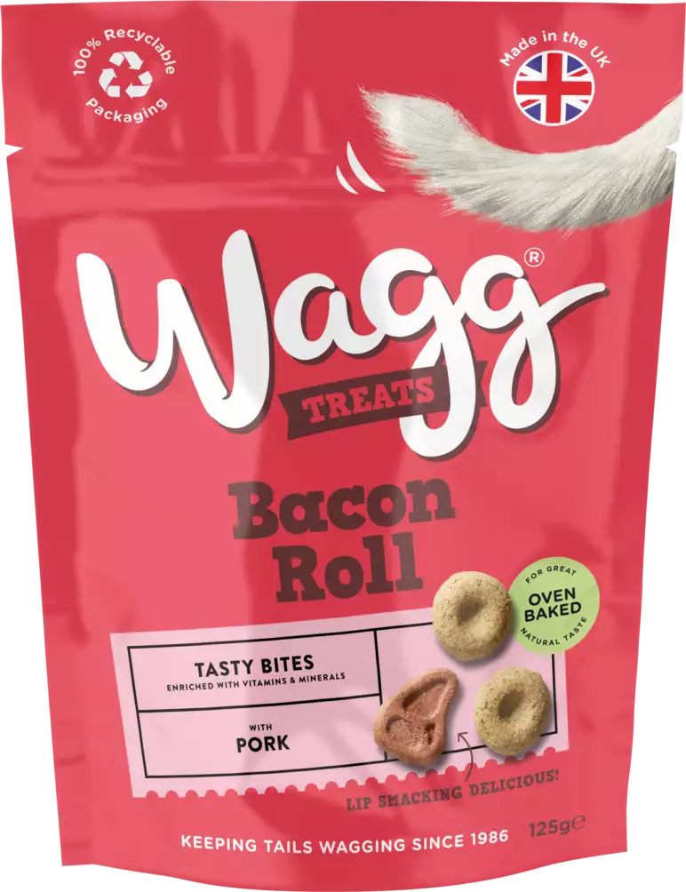Wagg Bacon Roll Treats 125g DOG - TREAT Wagg