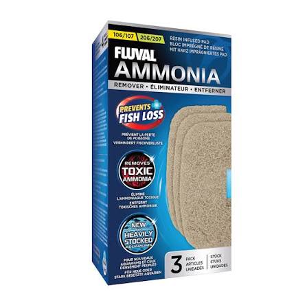 Fluval 106/206 and 107/207 Ammonia Remover - 3 pack Filter Media Fluval