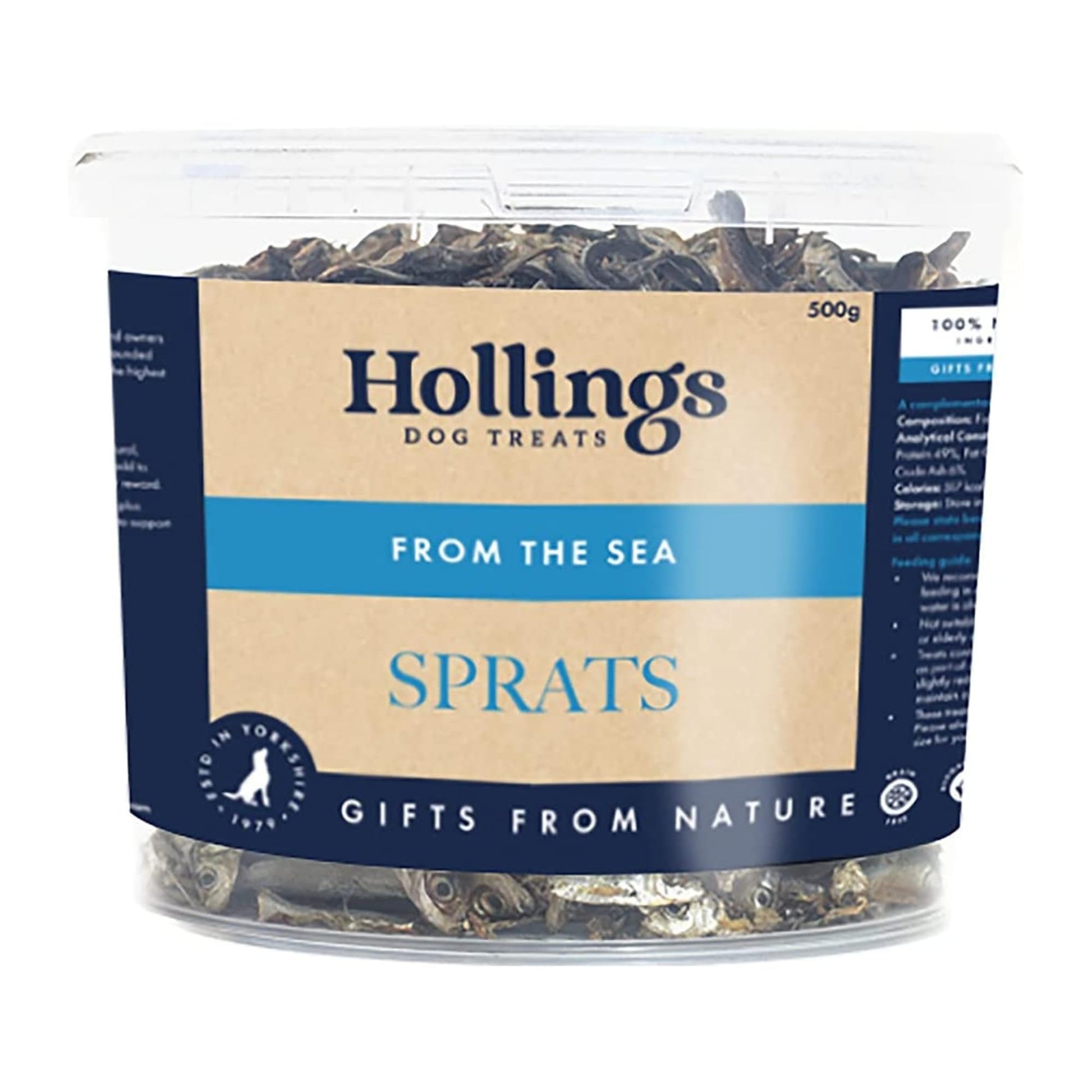 Hollings Sprats tub 500g Pet Market