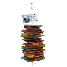Card and wood parrot toy Pet Market