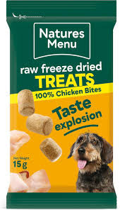 Natures Menu Raw Freeze Dried Bites Chicken 15g DOG - FOOD Natures Menu