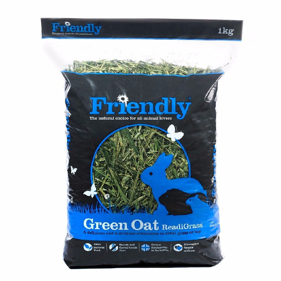 Friendship Friendly Green Oat Readigrass 1kg Small Mammal - Bedding Friendship Friendly