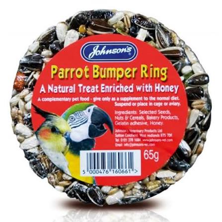 Johnsons Parrot Bumper Rings 65g Bird - Treat Pet Market