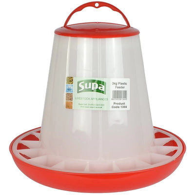 Supa Red & White Poultry Feeder 3kg