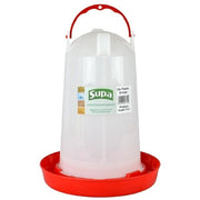Supa Red & White Poultry Drinker 3 Litre Bird - Accessories Pet Market