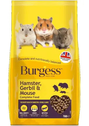 Burgess Hamster Gerbil and Mouse 750g Small Mammal - Food Burgess