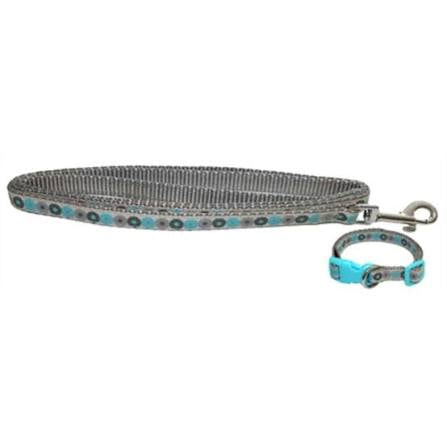 Little Rascals Collar & Lead set Happy Pet Blue