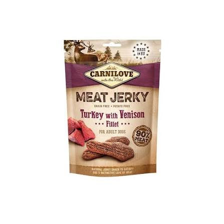Carnilove Jerky Turkey with Venison Fillet Dog Treat Carnilove
