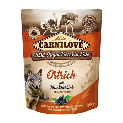 Carnilove ostrich with blackberries wet food 300g