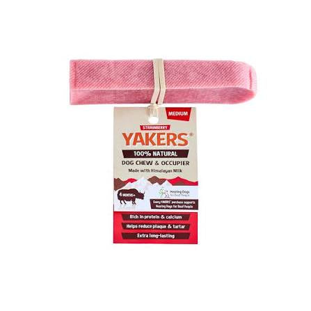 Yakers Dog Chew Strawberry, med Dog Treat Yakers